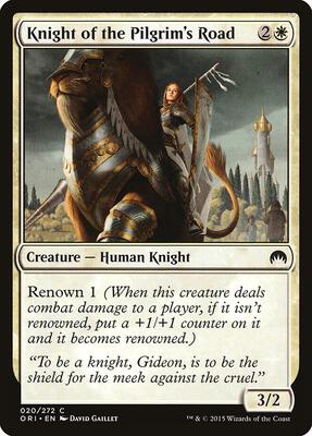 Knight of the Pilgrim's Road card from Magic Origins
