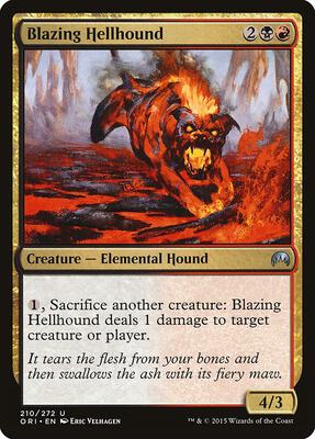 Blazing Hellhound card from Magic Origins