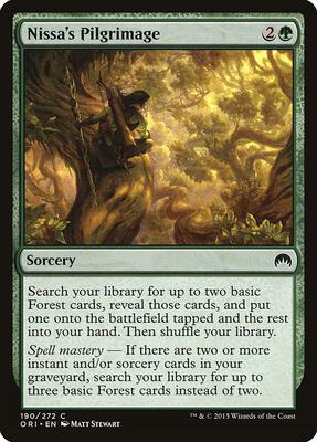 Nissa's Pilgrimage card from Magic Origins