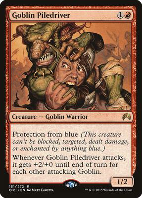 Goblin Piledriver card from Magic Origins