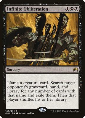 Infinite Obliteration card from Magic Origins