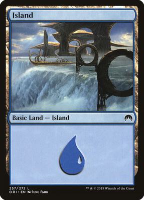 Island (257) card from Magic Origins