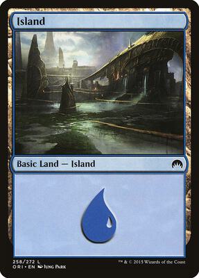 Island (258) card from Magic Origins
