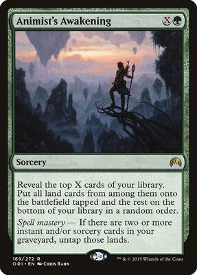 Animist's Awakening card from Magic Origins