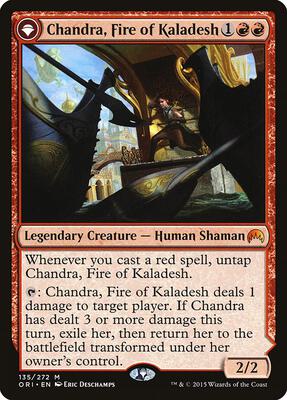 Chandra, Fire of Kaladesh card from Magic Origins