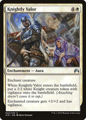 Knightly Valor card from Magic Origins