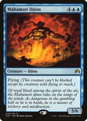 Mahamoti Djinn card from Magic Origins