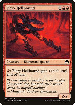Fiery Hellhound card from Magic Origins