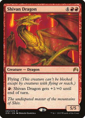 Shivan Dragon card from Magic Origins