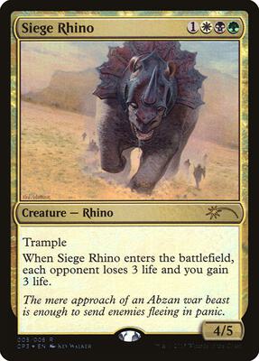 Siege Rhino card from Unique and Miscellaneous Promos