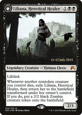 Liliana, Heretical Healer card from Prerelease Cards