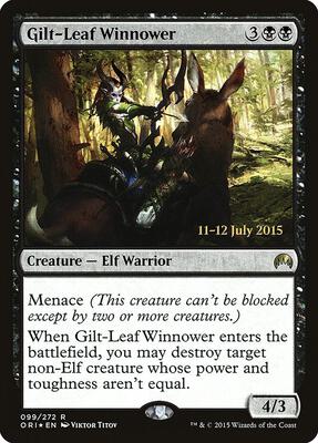 Gilt-Leaf Winnower card from Prerelease Cards