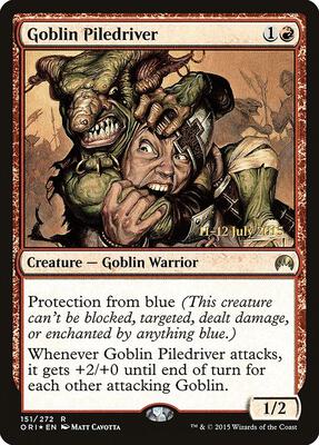Goblin Piledriver card from Prerelease Cards