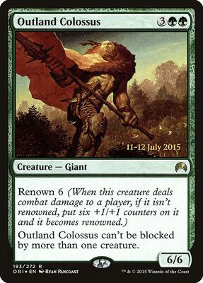 Outland Colossus card from Prerelease Cards