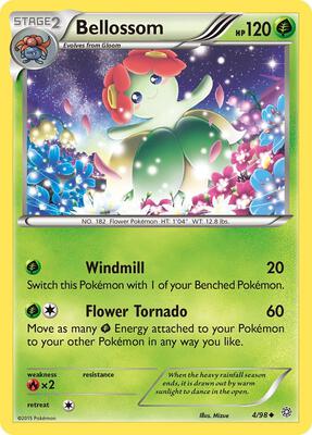 Bellossom card from XY - Ancient Origins