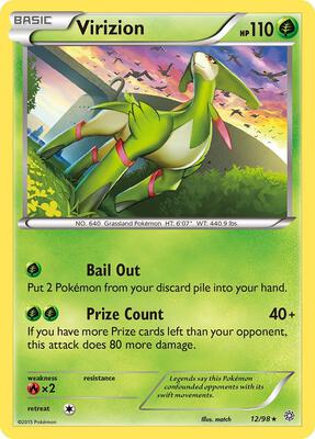 Virizion card from XY - Ancient Origins