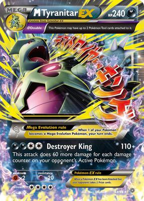 M Tyranitar EX card from XY - Ancient Origins