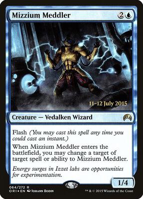 Mizzium Meddler card from Prerelease Cards