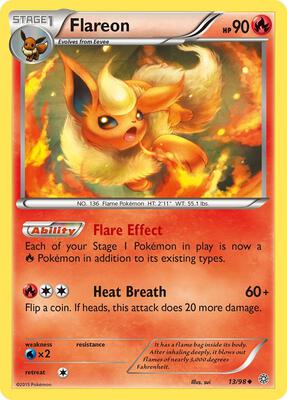 Flareon card from XY - Ancient Origins