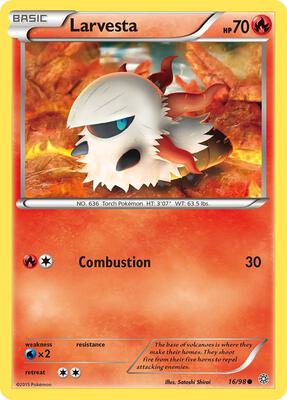 Larvesta card from XY - Ancient Origins