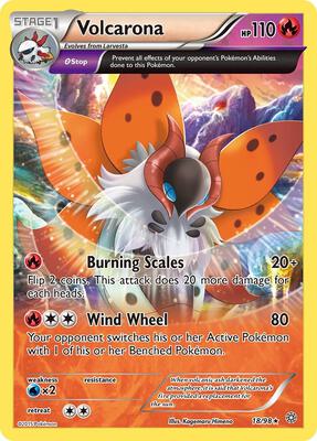 Volcarona (18) card from XY - Ancient Origins