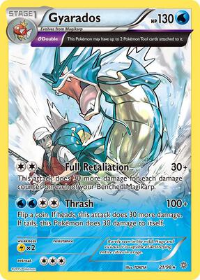 Gyarados (21) card from XY - Ancient Origins