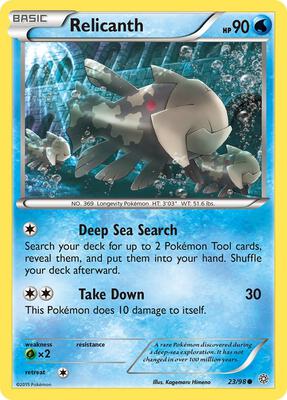 Relicanth card from XY - Ancient Origins