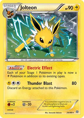 Jolteon card from XY - Ancient Origins