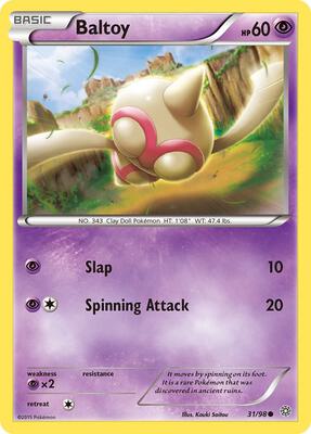 Baltoy (31) card from XY - Ancient Origins