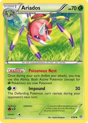 Ariados card from XY - Ancient Origins