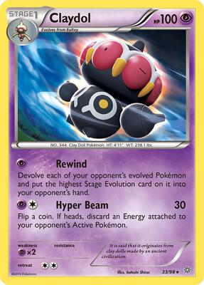 Claydol card from XY - Ancient Origins