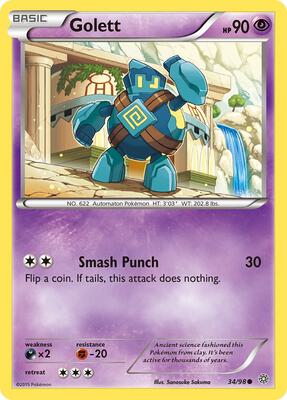 Golett card from XY - Ancient Origins