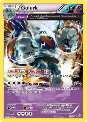 Golurk (35) card from XY - Ancient Origins