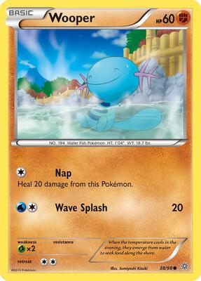 Wooper card from XY - Ancient Origins