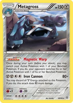 Metagross (49) card from XY - Ancient Origins