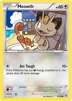 Meowth card from XY - Ancient Origins