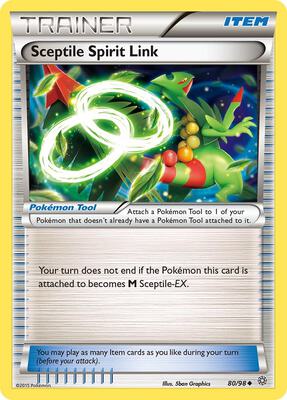 Sceptile Spirit Link card from XY - Ancient Origins