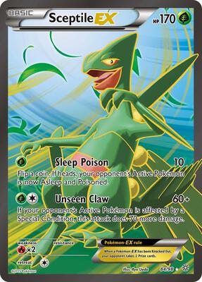 Sceptile EX (84 Full Art) card from XY - Ancient Origins