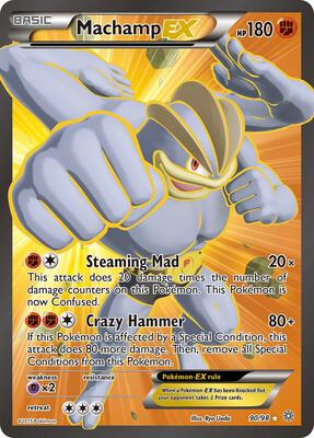 Machamp EX (90 Full Art) card from XY - Ancient Origins