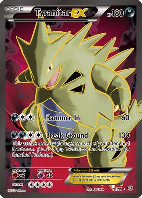 Tyranitar EX (91 Full Art) card from XY - Ancient Origins