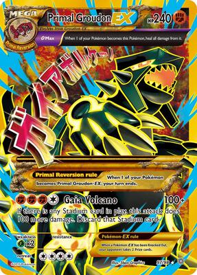 Primal Groudon EX (Shiny Full Art) card from XY - Ancient Origins