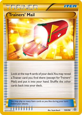 Trainers' Mail (Secret) card from XY - Ancient Origins