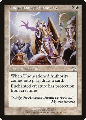 Unquestioned Authority card from Judgment