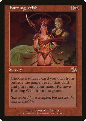 Burning Wish card from Judgment