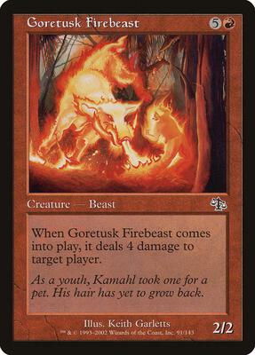 Goretusk Firebeast card from Judgment