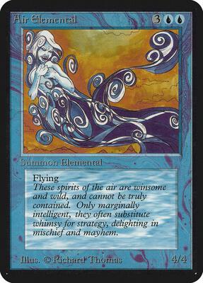 Air Elemental card from Alpha Edition