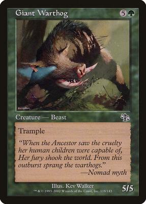 Giant Warthog card from Judgment