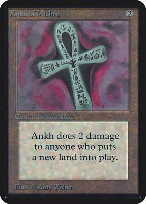 Ankh of Mishra card from Alpha Edition