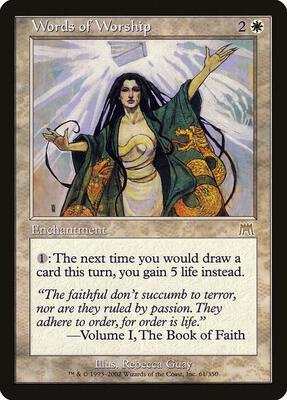 Words of Worship card from Onslaught