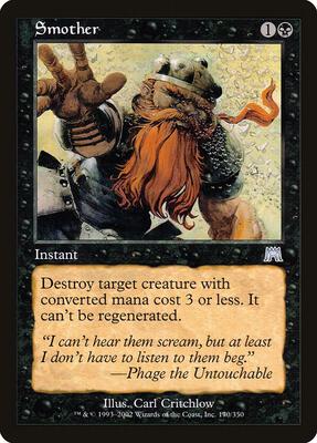 Smother card from Onslaught
